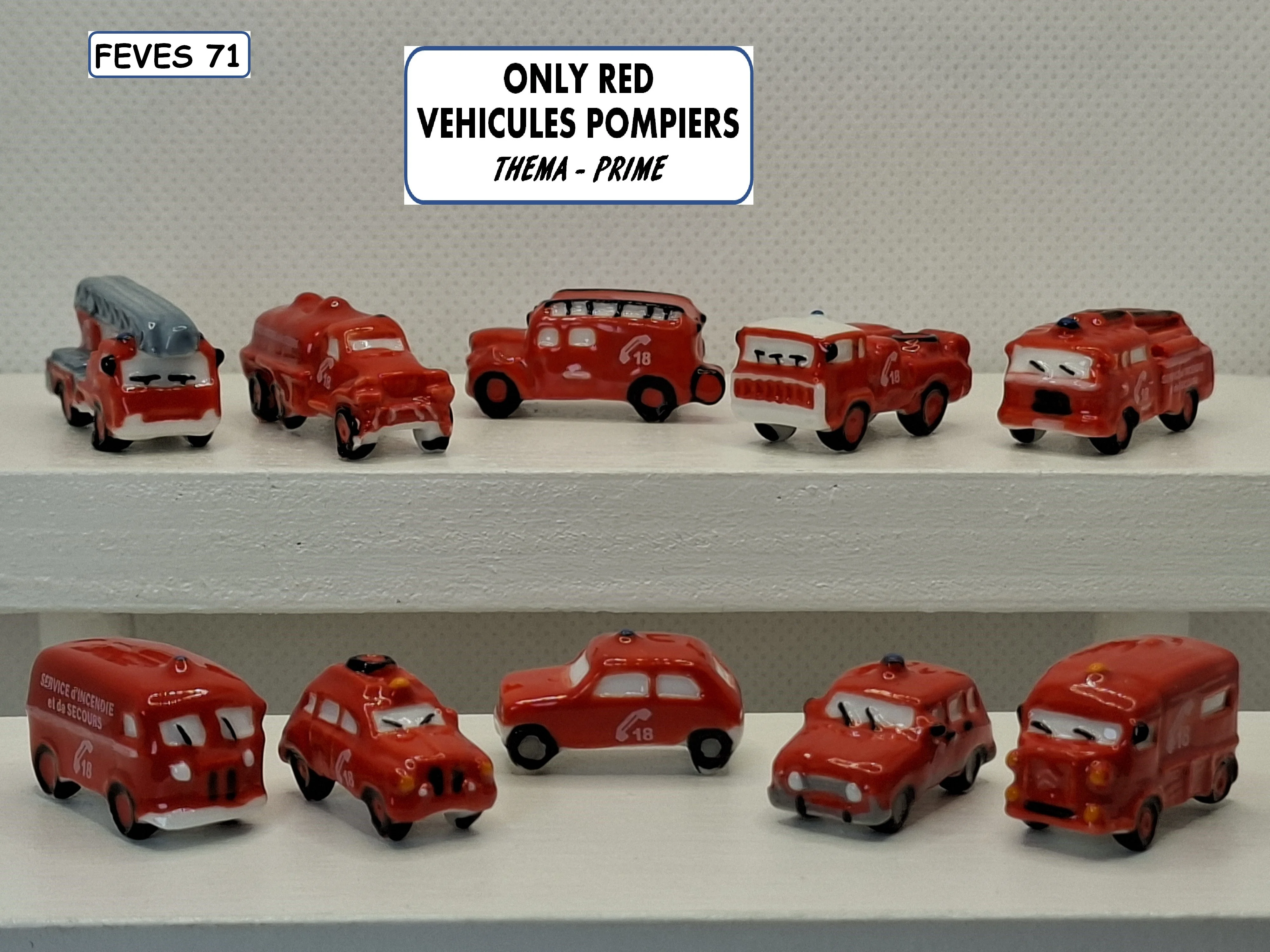 i 53 / ONLY RED : VEHICULES POMPIERS / 13 €uros / THEMA - PRIME / 2026